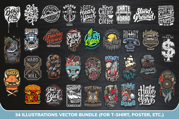 Download Vector Bundle | 34 Illustrations Vector Bundle - Graphics Dojo